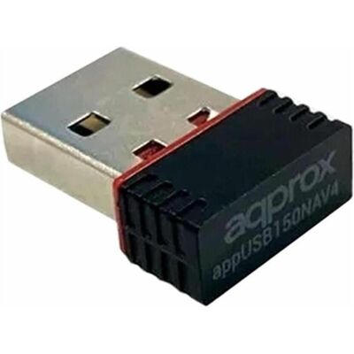 Approx Hálózati Adapter - USB, nano, 150 Mbps Wireless N (802.11b/g/n) (USB), Netzwerkadapter, Schwarz Approx Hálózati Adapter - USB, nano, 150 Mbps Wireless N (802.11b/g/n) (USB), Netzwerkadapter, Schwarz