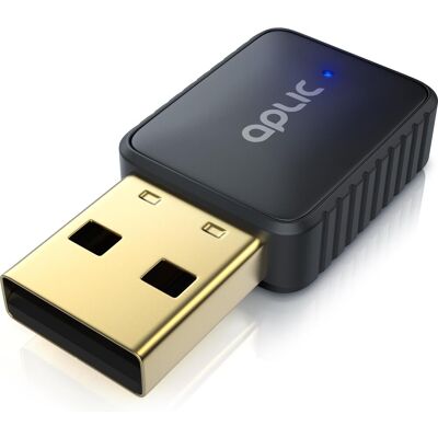 Aplic WLAN USB Adapter Stick Dongle, WiFi Stick 600 MBit/s 2,4 GHz + 5 GHz / 802.11 ac/n/g/b/h, Windows 11 (USB), Netzwerkadapter, Schwarz Aplic WLAN USB Adapter Stick Dongle, WiFi Stick 600 MBit/s 2,4 GHz + 5 GHz / 802.11 ac/n/g/b/h, Windows 11 (USB), Netzwerkadapter, Schwarz