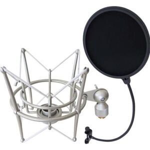keepdrum MS089SV Silber Mikrofon-Spinne mit Popschutz, Mikrofonspinne keepdrum MS089SV Silber Mikrofon-Spinne mit Popschutz, Mikrofonspinne