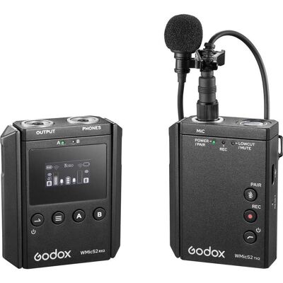 Godox WMicS2 Kit 1 UHF Wireless Microphone System, Mikrofon Godox WMicS2 Kit 1 UHF Wireless Microphone System, Mikrofon