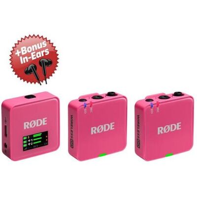 RØDE Mikrofon-Funksystem Wireless GO Gen 3 Pink + Bonus In-Ear Kopfhörer, Mikrofon RØDE Mikrofon-Funksystem Wireless GO Gen 3 Pink + Bonus In-Ear Kopfhörer, Mikrofon