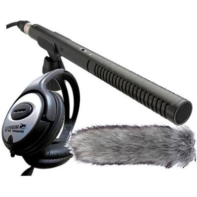 RØDE NTG-1 Richtmikrofon mit Windschutz mit Kopfhörer, Mikrofon RØDE NTG-1 Richtmikrofon mit Windschutz mit Kopfhörer, Mikrofon