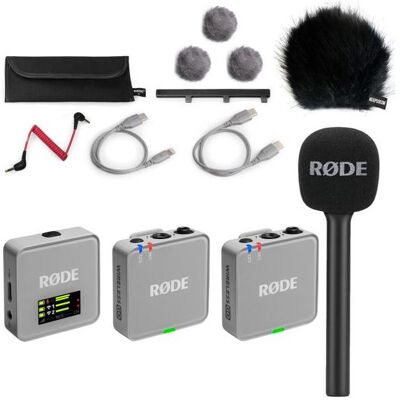 RØDE Mikrofon-Funksystem Wireless GO Gen 3 Grau Interview Set 1 BK, Mikrofon RØDE Mikrofon-Funksystem Wireless GO Gen 3 Grau Interview Set 1 BK, Mikrofon