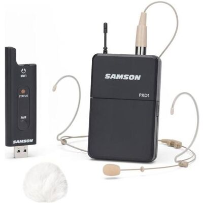 Samson XPD2 Headset System mit Windschutz Weiss, Mikrofon Samson XPD2 Headset System mit Windschutz Weiss, Mikrofon