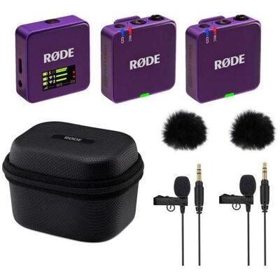 RØDE Wireless GO Gen 3 Lila mit Charge Case + 2x Lavalier GO und 2x WS05, Mikrofon RØDE Wireless GO Gen 3 Lila mit Charge Case + 2x Lavalier GO und 2x WS05, Mikrofon