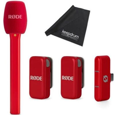 RØDE Mikrofon-Funksystem Wireless Micro USB-C Interview Set Rot, Mikrofon RØDE Mikrofon-Funksystem Wireless Micro USB-C Interview Set Rot, Mikrofon