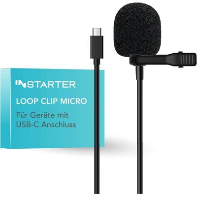 Wiltec Loop Clip Micro - USB-C 6M, Mikrofon Wiltec Loop Clip Micro - USB-C 6M, Mikrofon