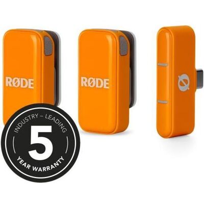 RØDE Wireless Micro Drahtloses Mikrofon-System USB-C Orange mit Tuch, Mikrofon RØDE Wireless Micro Drahtloses Mikrofon-System USB-C Orange mit Tuch, Mikrofon