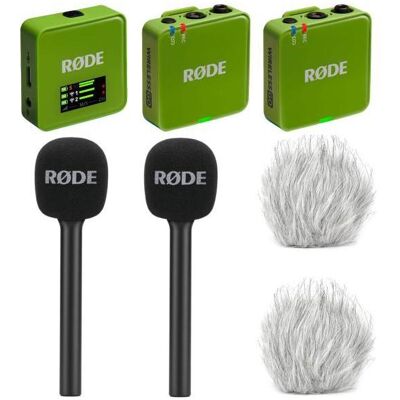 RØDE Mikrofon-Funksystem Wireless GO Gen 3 Grün Interview Set 2, Mikrofon RØDE Mikrofon-Funksystem Wireless GO Gen 3 Grün Interview Set 2, Mikrofon