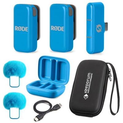 RØDE Wireless Micro Drahtloses Mikrofon-System USB-C Blau mit Soft-Case, Mikrofon RØDE Wireless Micro Drahtloses Mikrofon-System USB-C Blau mit Soft-Case, Mikrofon