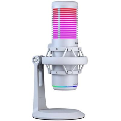 Rampage Mikrofon - BEMOL (USB, PC/MAC/Android, zajelnyomó, állvány, fehér, 2m kábel, RGB), Mikrofon Rampage Mikrofon - BEMOL (USB, PC/MAC/Android, zajelnyomó, állvány, fehér, 2m kábel, RGB), Mikrofon