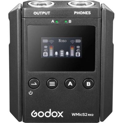 Godox WMicS2 Kit 2 UHF Wireless Microphone System, Mikrofon Godox WMicS2 Kit 2 UHF Wireless Microphone System, Mikrofon