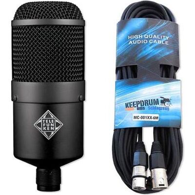 Telefunken M82 dynamisches Broadcast Studio Mikrofon mit Kabel, Mikrofon Telefunken M82 dynamisches Broadcast Studio Mikrofon mit Kabel, Mikrofon