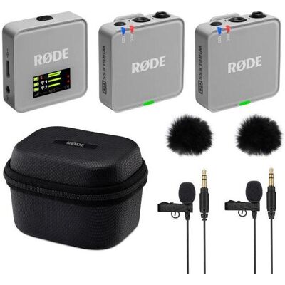 RØDE Wireless GO Gen 3 GY mit Charge Case + 2x Lavalier GO und 2x WS05, Mikrofon RØDE Wireless GO Gen 3 GY mit Charge Case + 2x Lavalier GO und 2x WS05, Mikrofon