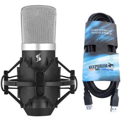 Stagg SUM40 USB Kondensatormikrofon mit USB-Verlängerung, Mikrofon Stagg SUM40 USB Kondensatormikrofon mit USB-Verlängerung, Mikrofon