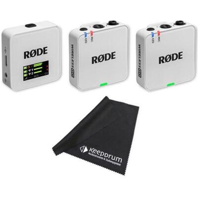 RØDE Mikrofon-Funksystem Wireless GO Gen 3 Weiss mit Tuch, Mikrofon RØDE Mikrofon-Funksystem Wireless GO Gen 3 Weiss mit Tuch, Mikrofon
