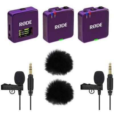 RØDE Wireless GO Gen 3 Lila mit 2x Lavalier GO und 2x WS05, Mikrofon RØDE Wireless GO Gen 3 Lila mit 2x Lavalier GO und 2x WS05, Mikrofon