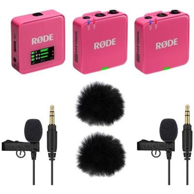 RØDE Wireless GO Gen 3 Pink mit 2x Lavalier GO und 2x WS05, Mikrofon RØDE Wireless GO Gen 3 Pink mit 2x Lavalier GO und 2x WS05, Mikrofon
