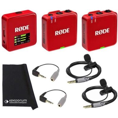 RØDE Wireless GO Gen 3 Rot mit 2x Smartlav und 2x SC3, Mikrofon RØDE Wireless GO Gen 3 Rot mit 2x Smartlav und 2x SC3, Mikrofon