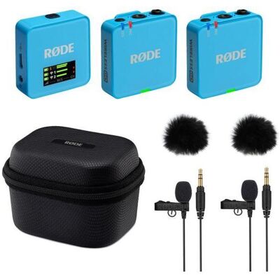 RØDE Wireless GO Gen 3 Blau mit Charge Case + 2x Lavalier GO und 2x WS05, Mikrofon RØDE Wireless GO Gen 3 Blau mit Charge Case + 2x Lavalier GO und 2x WS05, Mikrofon