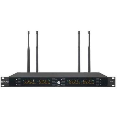 Empire Ricevitore Uhf A Rack Con 4 Canali, Mikrofon Zubehör Empire Ricevitore Uhf A Rack Con 4 Canali, Mikrofon Zubehör