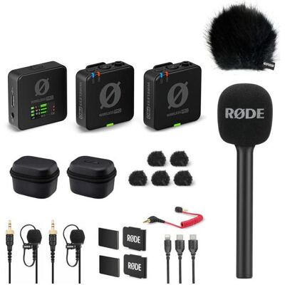 RØDE Wireless Pro Mikrofon-Set mit Handadapter und Windschutz Schwarz, Mikrofon RØDE Wireless Pro Mikrofon-Set mit Handadapter und Windschutz Schwarz, Mikrofon