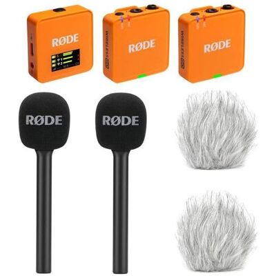 RØDE Mikrofon-Funksystem Wireless GO Gen 3 Orange Interview Set 2, Mikrofon RØDE Mikrofon-Funksystem Wireless GO Gen 3 Orange Interview Set 2, Mikrofon
