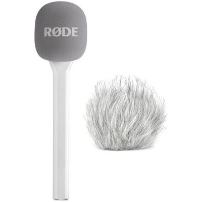 RØDE Handadapter Interview GO Weiss mit Fell-Windschutz, Mikrofon Zubehör RØDE Handadapter Interview GO Weiss mit Fell-Windschutz, Mikrofon Zubehör