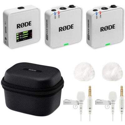 RØDE Wireless GO Gen 3 Weiss mit Charge Case + 2x Lavalier GO und 2x WS05, Mikrofon RØDE Wireless GO Gen 3 Weiss mit Charge Case + 2x Lavalier GO und 2x WS05, Mikrofon
