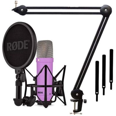RØDE NT1 Signature Purple Mikrofon Lila mit Gelenkarm, Mikrofon RØDE NT1 Signature Purple Mikrofon Lila mit Gelenkarm, Mikrofon