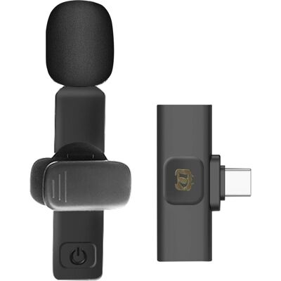 Puluz Kabelloses USB-C Smartphone Mikrofon - Rauschunterdrückung - Schwarz Puluz Kabelloses USB-C Smartphone Mikrofon - Rauschunterdrückung - Schwarz