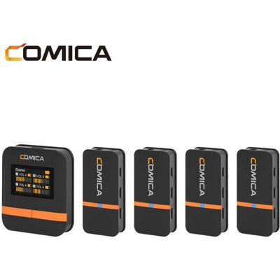 Comica 2.4G Mini Wireless Microphone - 4 Transmitters + Laadcase Vi (16VIMOQ0000000), Mikrofon Comica 2.4G Mini Wireless Microphone - 4 Transmitters + Laadcase Vi (16VIMOQ0000000), Mikrofon