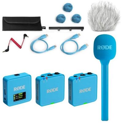 RØDE Mikrofon-Funksystem Wireless GO Gen 3 Interview Set Blau, Mikrofon RØDE Mikrofon-Funksystem Wireless GO Gen 3 Interview Set Blau, Mikrofon
