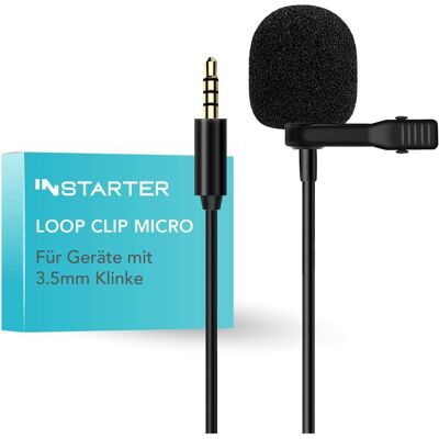 Wiltec Mikrofon - 6m Lavalier Clip - Kompatibel mit Kameras & Handys Wiltec Mikrofon - 6m Lavalier Clip - Kompatibel mit Kameras & Handys