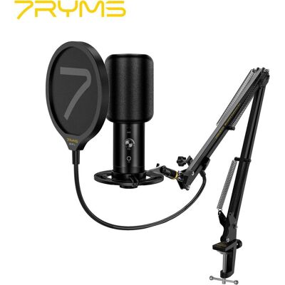 7Ryms USB Microphone Kit for PC/Phone Recording and Streaming, Mikrofon 7Ryms USB Microphone Kit for PC/Phone Recording and Streaming, Mikrofon
