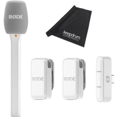 RØDE Mikrofon-Funksystem Wireless Micro USB-C Interview Set Weiss, Mikrofon RØDE Mikrofon-Funksystem Wireless Micro USB-C Interview Set Weiss, Mikrofon
