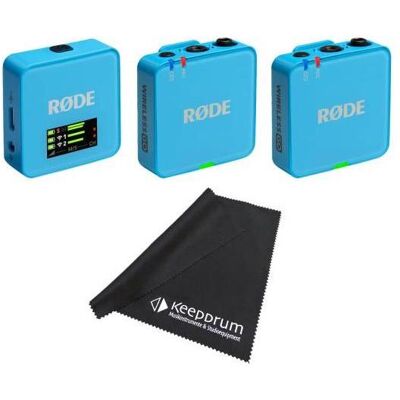 RØDE Mikrofon-Funksystem Wireless GO Gen 3 Blau mit Tuch, Mikrofon RØDE Mikrofon-Funksystem Wireless GO Gen 3 Blau mit Tuch, Mikrofon