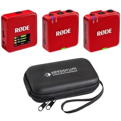RØDE Mikrofon-Funksystem Wireless GO Gen 3 Rot mit Softcase, Mikrofon RØDE Mikrofon-Funksystem Wireless GO Gen 3 Rot mit Softcase, Mikrofon
