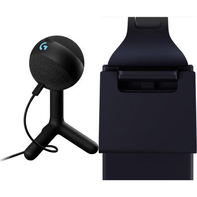 Logitech Mikrofon G Yeti Orb czarny (988-000551) + Lampa Litra Glow, Mikrofon Logitech Mikrofon G Yeti Orb czarny (988-000551) + Lampa Litra Glow, Mikrofon