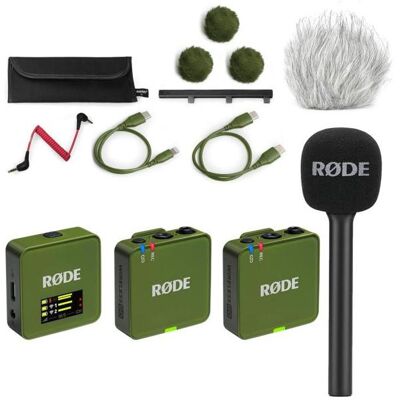 RØDE Mikrofon-Funksystem Wireless GO Gen 3 Khaki Interview Set 1, Mikrofon RØDE Mikrofon-Funksystem Wireless GO Gen 3 Khaki Interview Set 1, Mikrofon