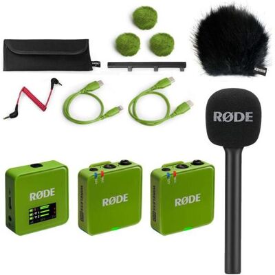 RØDE Mikrofon-Funksystem Wireless GO Gen 3 Grün Interview Set 1 BK, Mikrofon RØDE Mikrofon-Funksystem Wireless GO Gen 3 Grün Interview Set 1 BK, Mikrofon
