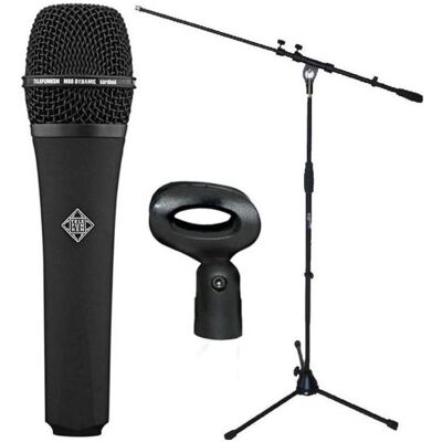 Telefunken M80 Black Mikrofon mit Mikrofonständer, Mikrofon Telefunken M80 Black Mikrofon mit Mikrofonständer, Mikrofon
