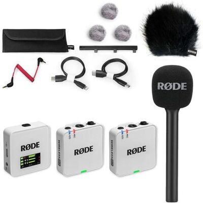 RØDE Mikrofon-Funksystem Wireless GO Gen 3 Weiss Interview Set 1 BK, Mikrofon RØDE Mikrofon-Funksystem Wireless GO Gen 3 Weiss Interview Set 1 BK, Mikrofon