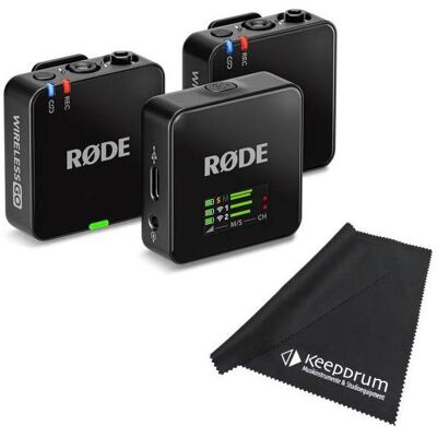 RØDE Mikrofon-Funksystem Wireless GO Gen 3 mit Tuch, Mikrofon RØDE Mikrofon-Funksystem Wireless GO Gen 3 mit Tuch, Mikrofon