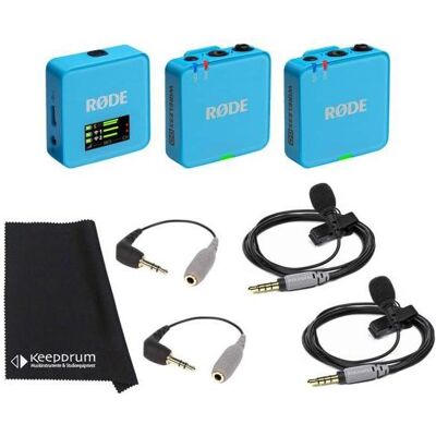 RØDE Wireless GO Gen 3 Blau mit 2x Smartlav und 2x SC3, Mikrofon RØDE Wireless GO Gen 3 Blau mit 2x Smartlav und 2x SC3, Mikrofon