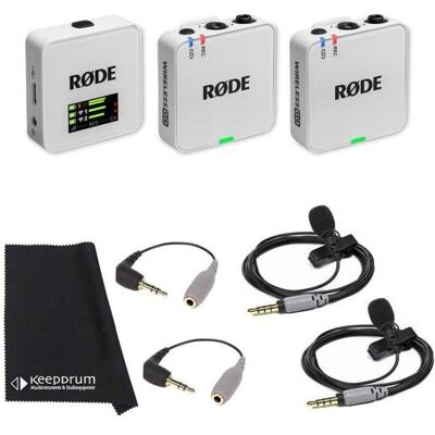 RØDE Wireless GO Gen 3 Weiss mit 2x Smartlav und 2x SC3, Mikrofon RØDE Wireless GO Gen 3 Weiss mit 2x Smartlav und 2x SC3, Mikrofon