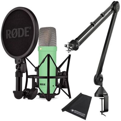 RØDE NT1 Signature Green Studio-Mikrofon Grün mit PSA1 Gelenkarm Schwarz, Mikrofon RØDE NT1 Signature Green Studio-Mikrofon Grün mit PSA1 Gelenkarm Schwarz, Mikrofon