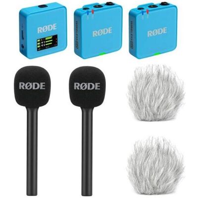 RØDE Mikrofon-Funksystem Wireless GO Gen 3 Blau Interview Set 2, Mikrofon RØDE Mikrofon-Funksystem Wireless GO Gen 3 Blau Interview Set 2, Mikrofon