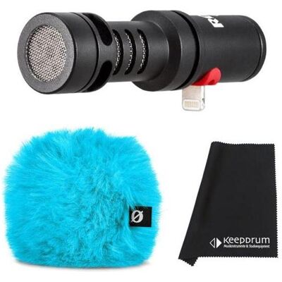 RØDE Videomic Me-L mit Windschutz Blau mit Tuch, Mikrofon RØDE Videomic Me-L mit Windschutz Blau mit Tuch, Mikrofon