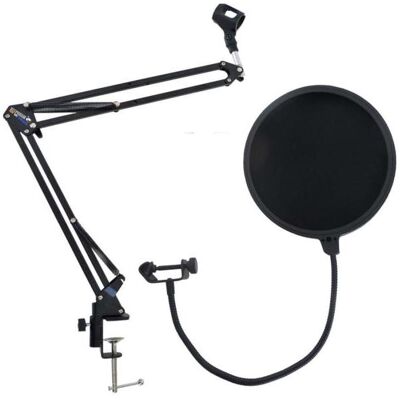 keepdrum NB35 Gelenkarm Mikrofonstativ mit Popschutz, Mikrofon keepdrum NB35 Gelenkarm Mikrofonstativ mit Popschutz, Mikrofon